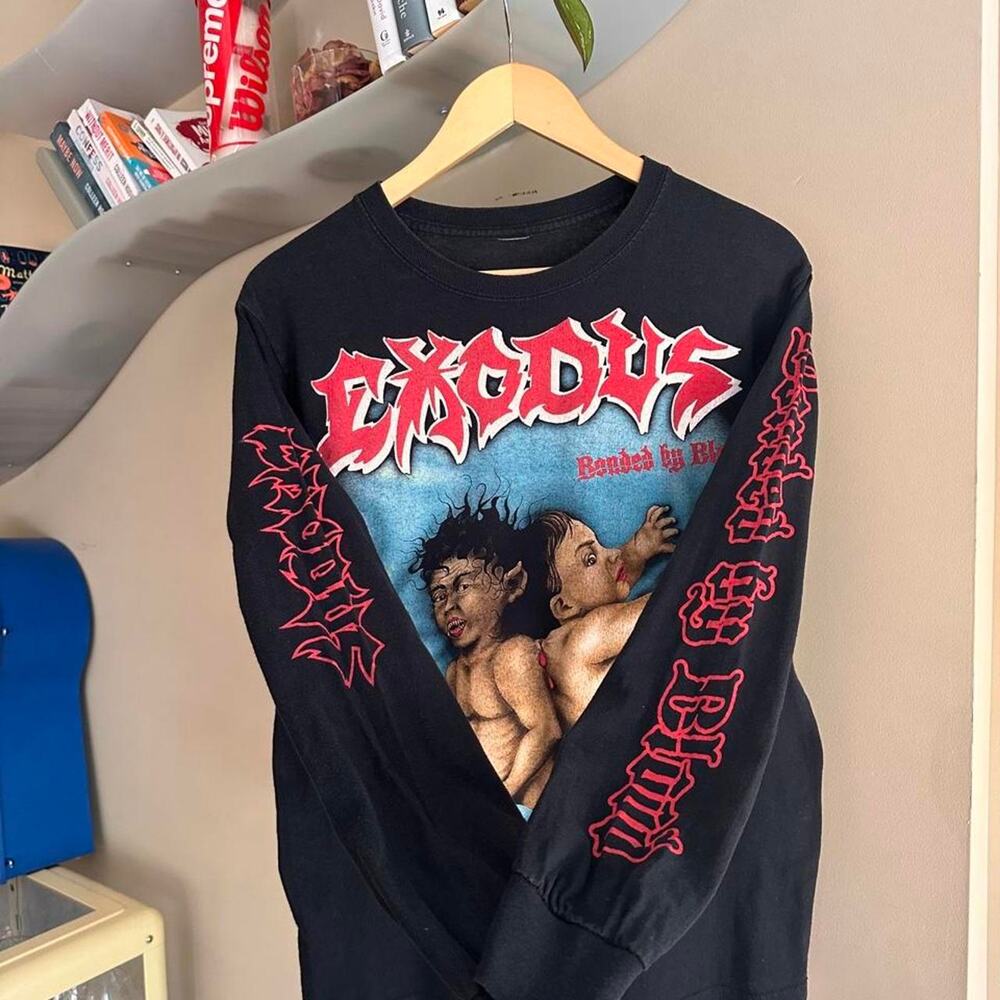 Vintage Y2K Exodus Bonded By Blood Band Longsleeve Shirt